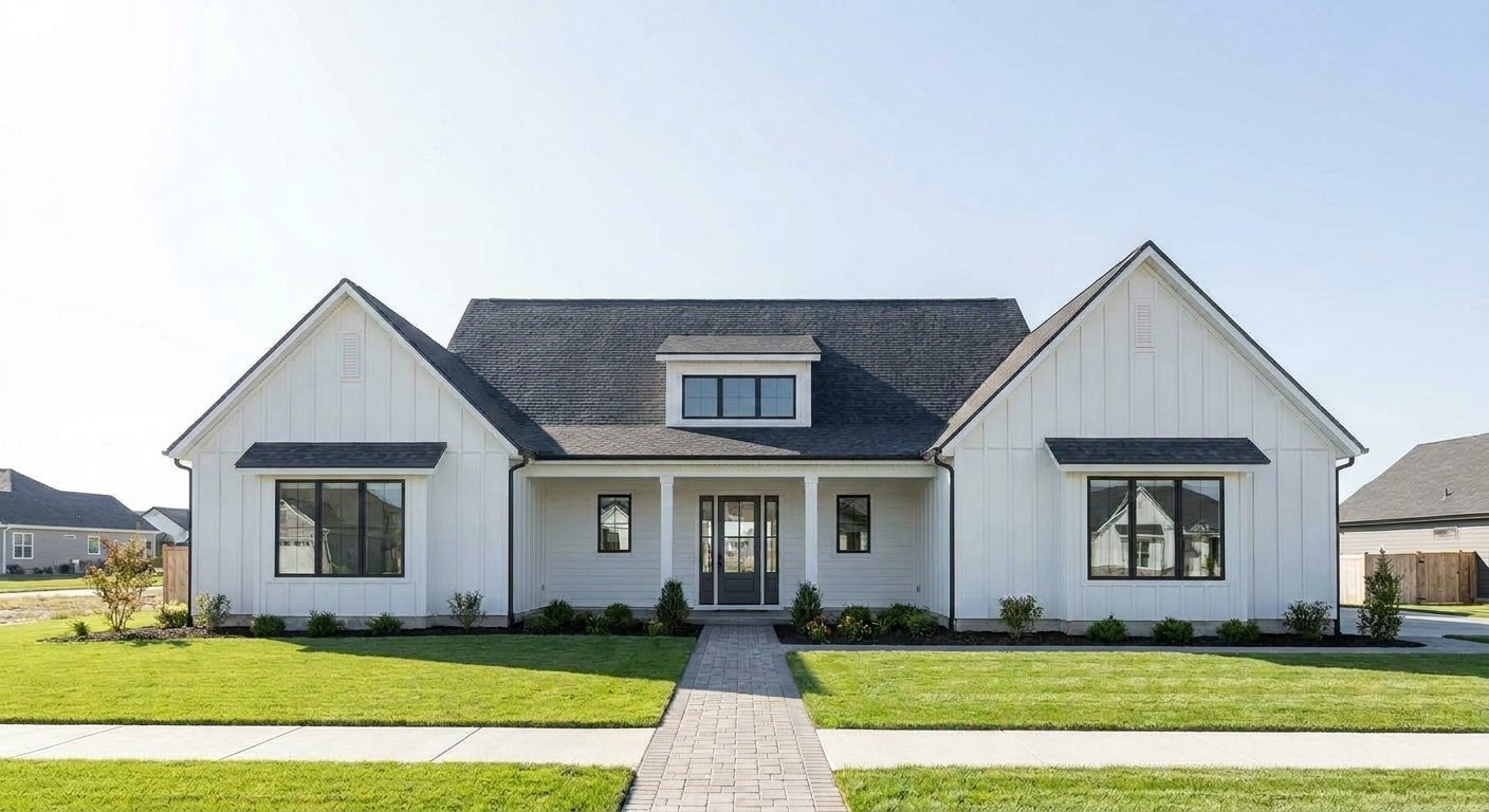 Your house with the selected roof
